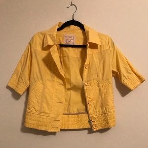 Mustard yellow short sleeve Red Camel jacket